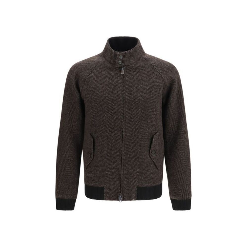Baracuta Brown Viscose Biker Men's Jacket